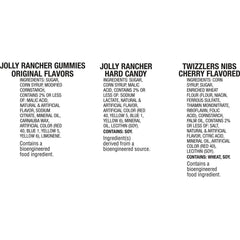 TWIZZLERS & JOLLY RANCHER FAVORITES with Cherry Nibs, Hard Candy and Gummies Party Bag 43.03 oz.