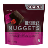 HERSHEY'S NUGGETS Dark Chocolate Raspberry Flavored Candy Share Pack, 8.1 oz