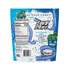 Sour Strips Blue Raspberry Candy Party Bag, 10.2oz