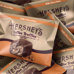 HERSHEY'S Caramels and Milk Chocolate Toffee Truffles Gold Gift Tower