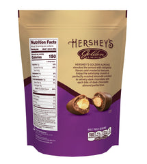 GOLDEN ALMOND Dark Chocolate Covered Almonds 16oz Pouch