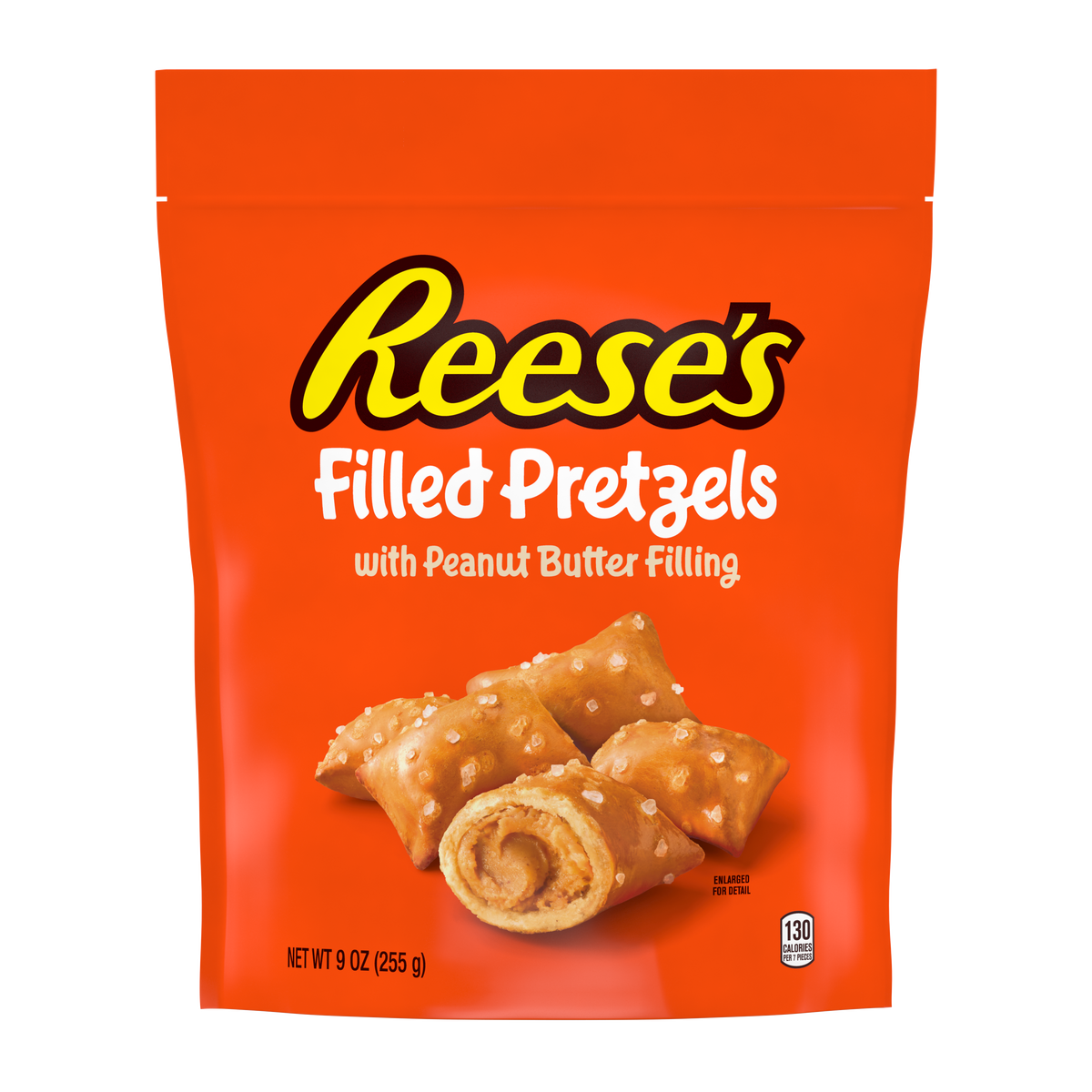 REESE’S Peanut Butter Filled Pretzels, 9 oz Bag